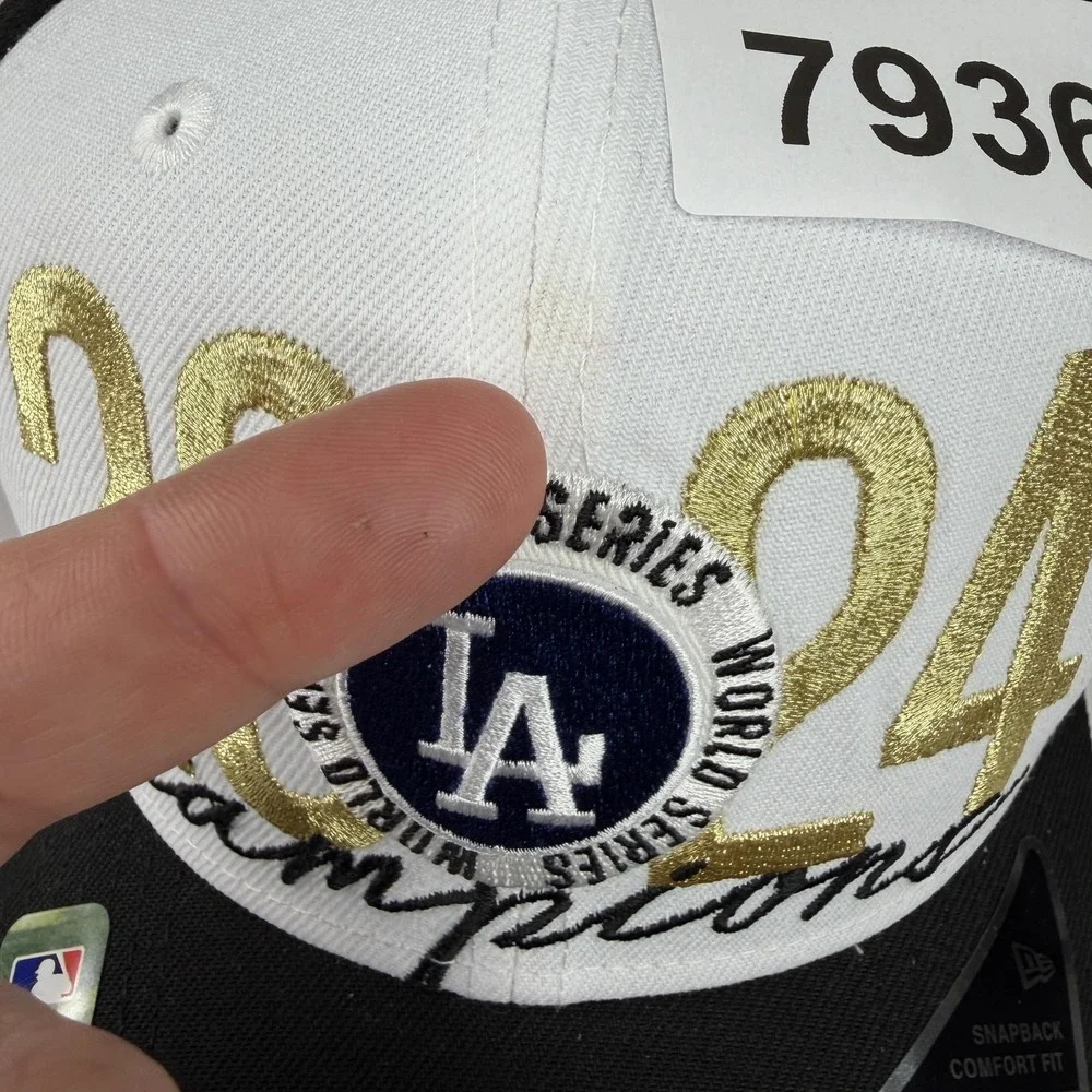 Los Angeles Dodgers Hat Cap Snap‎ Back Mens OSFA Black 2024 World Series New Era